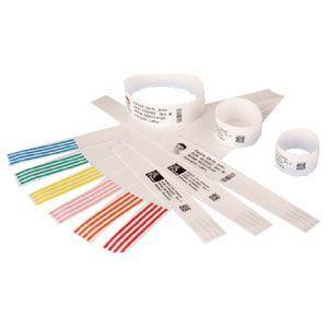 Zebra Wristband Polypropylene and Synthetic 10005008 Direct Thermal 1 x 11in 200/Roll 6/Carton